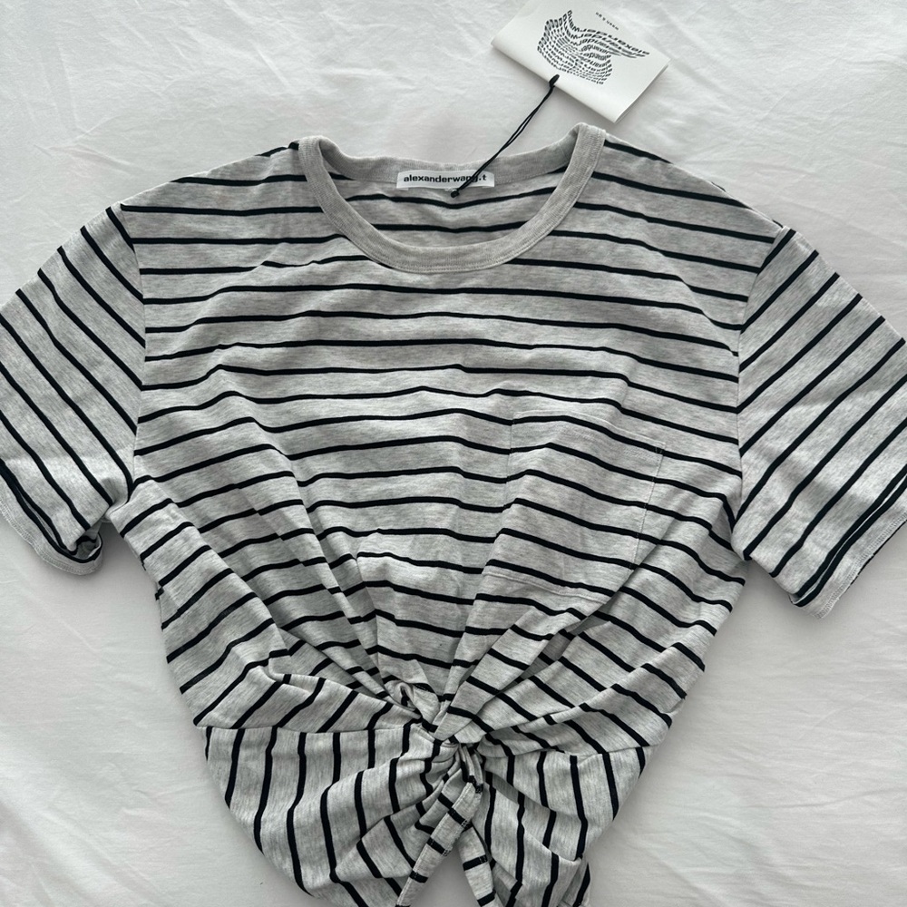 NWT Alexander Wang Gray Striped Women's Top